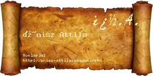 Énisz Attila névjegykártya